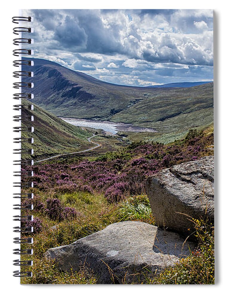 Silent Valley Spiral Notebook featuring the photograph View from Ben Crom by Nigel R Bell