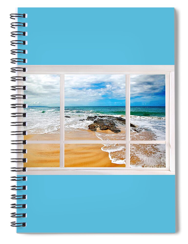 Photography Spiral Notebook featuring the photograph View from my Beach House Window by Kaye Menner