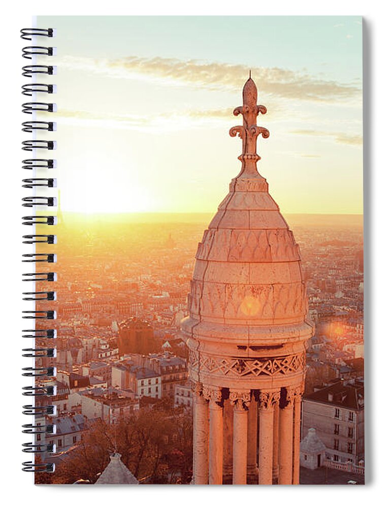 Tranquility Spiral Notebook featuring the photograph View From Sacre Coeur by Gustav Stening