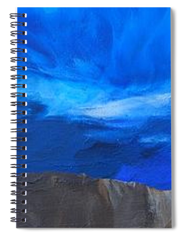 Sky Spiral Notebook featuring the painting View From the Ridge by Linda Bailey