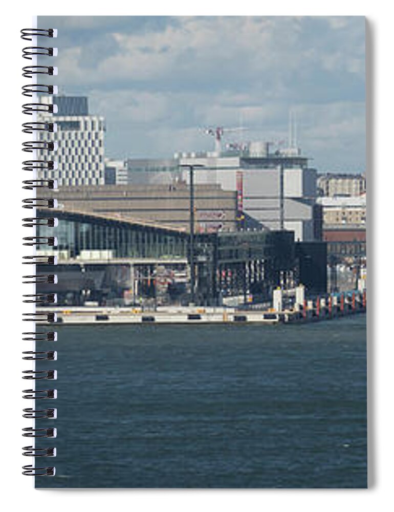 Photography Spiral Notebook featuring the photograph View Of A Harbor, Helsinki, Finland by Panoramic Images