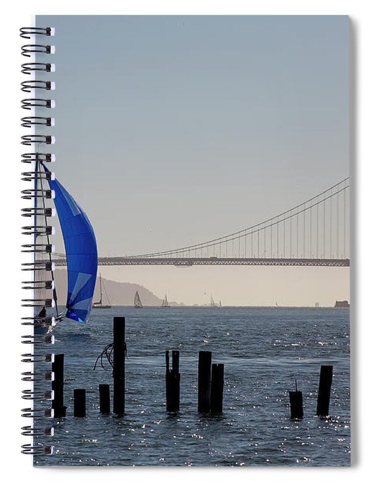 San Francisco Spiral Notebook featuring the photograph View Of The Golden Gate Bridge From by Regis Vincent