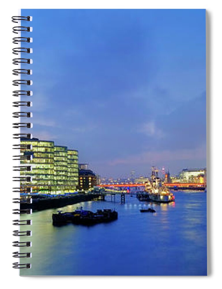 Corporate Business Spiral Notebook featuring the photograph View Over The River Thames, London by Travelpix Ltd