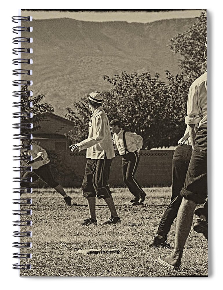 Vintage Baseball Spiral Notebook featuring the photograph Vintage Baseball by Priscilla Burgers