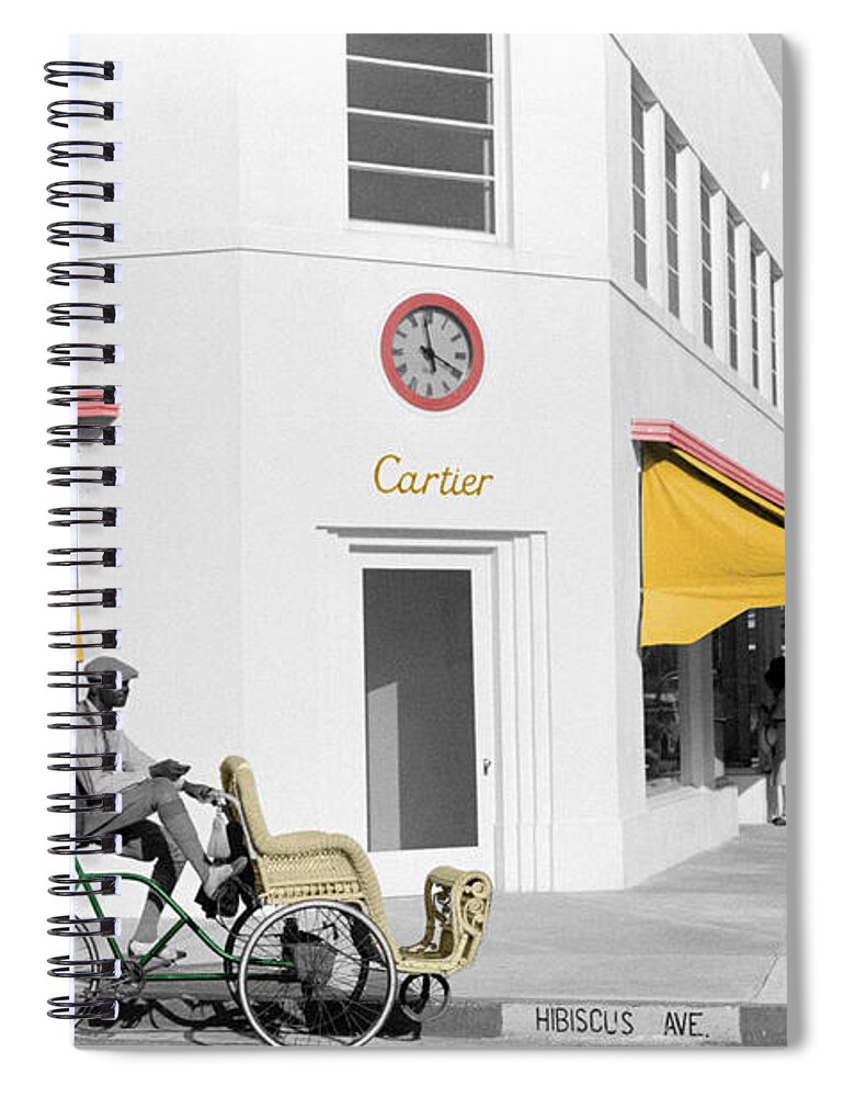 Cartier Spiral Notebook featuring the photograph Vintage Cartier Store by Andrew Fare