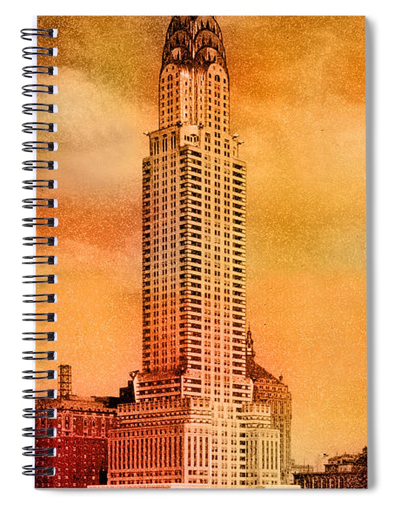Chrysler Building Spiral Notebook featuring the photograph Vintage Chrysler Building by Andrew Fare