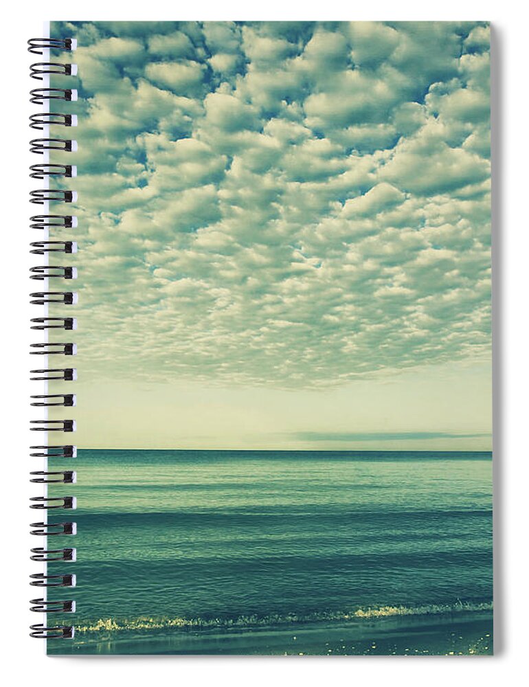 Tranquil Scene Spiral Notebook featuring the photograph Vintage Clouds by Kim Hojnacki