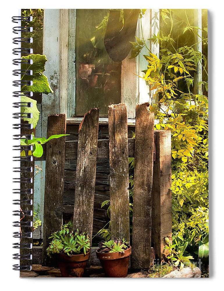 Garden Spiral Notebook featuring the photograph Vintage garden by Simon Bratt