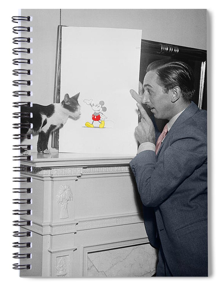 Disney Spiral Notebook featuring the photograph Vintage Mickey Mouse by Andrew Fare
