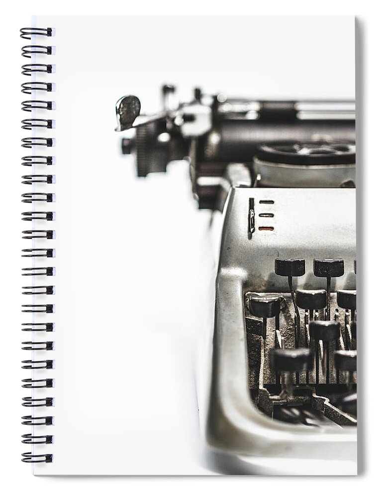 Office Spiral Notebook featuring the photograph Vintage Old Typewriter by Deimagine