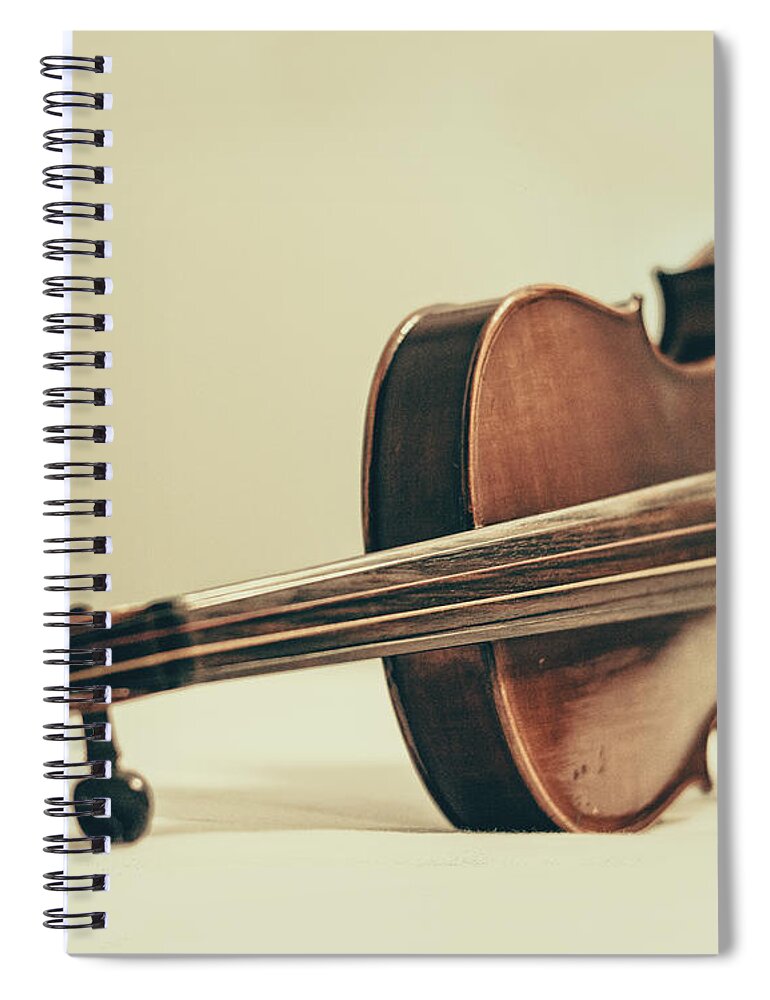 Violin Spiral Notebook featuring the photograph Violin by Kadwell Enz