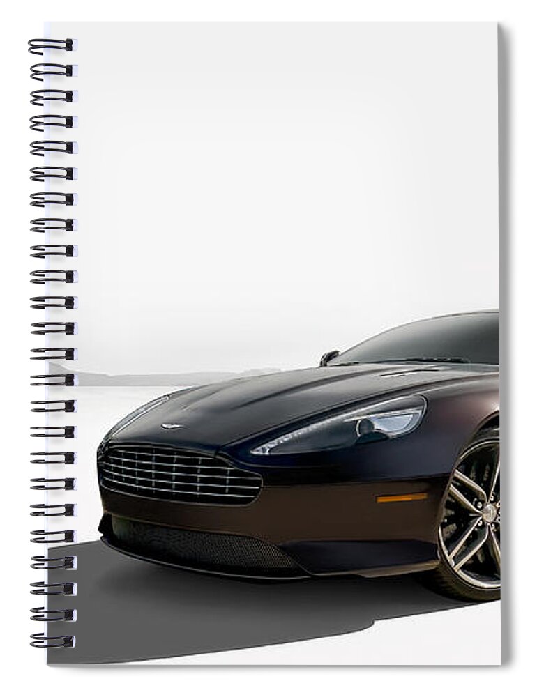 Aston Martin Spiral Notebook featuring the digital art Virage by Douglas Pittman