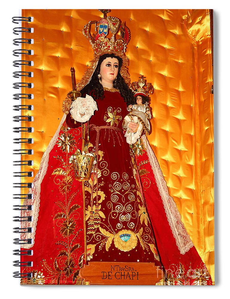 Peru Spiral Notebook featuring the photograph Virgen de Chapi Arequipa Peru by James Brunker