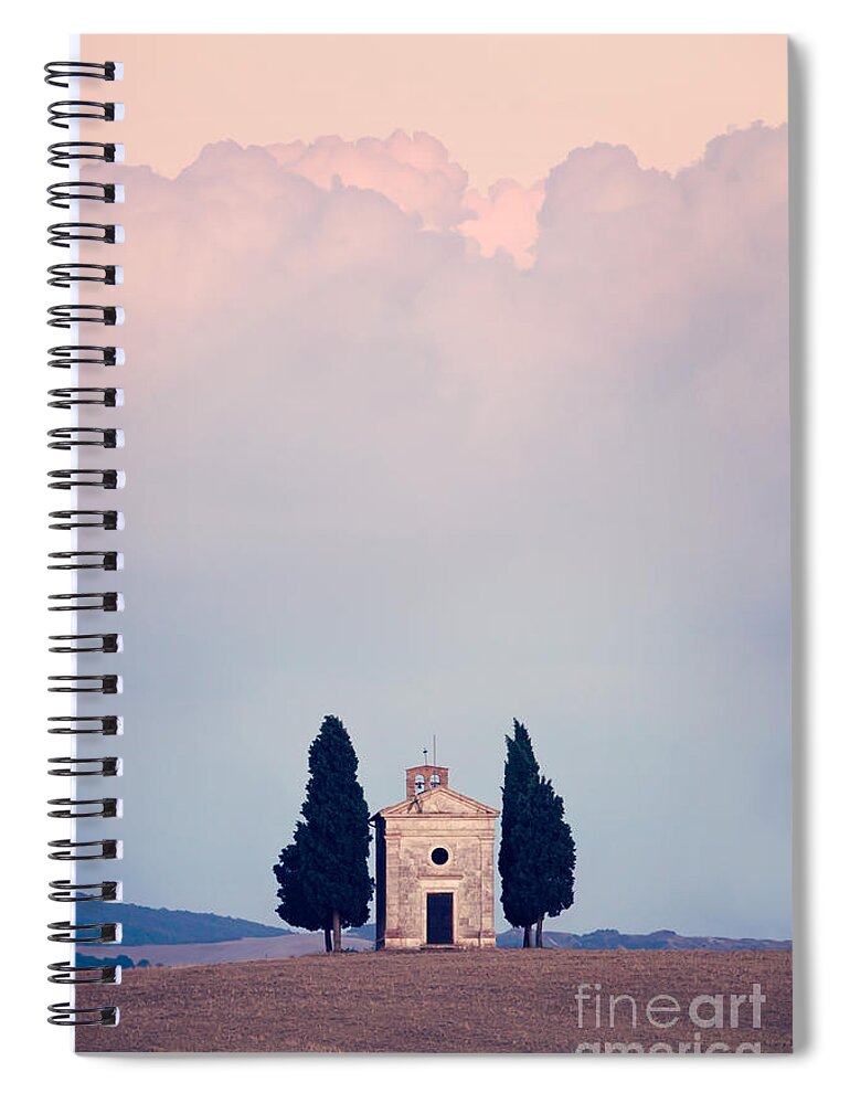 Tuscany Spiral Notebook featuring the photograph Vitaleta by Matteo Colombo