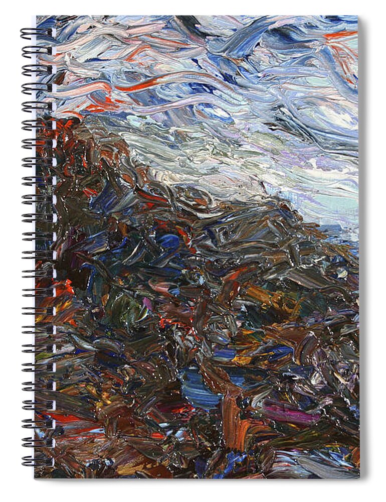 Volcano Spiral Notebook featuring the painting Volcano by James W Johnson