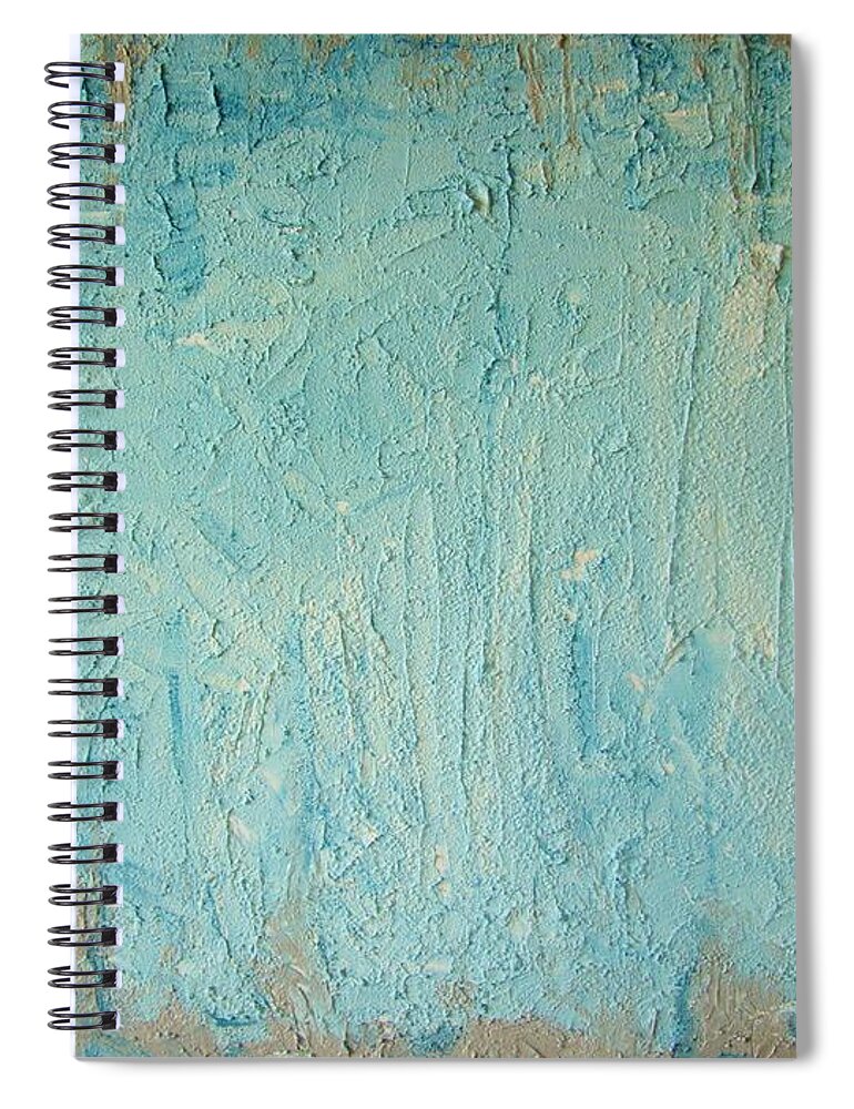 Acryl Painting Spiral Notebook featuring the painting W5 - ice by KUNST MIT HERZ Art with heart