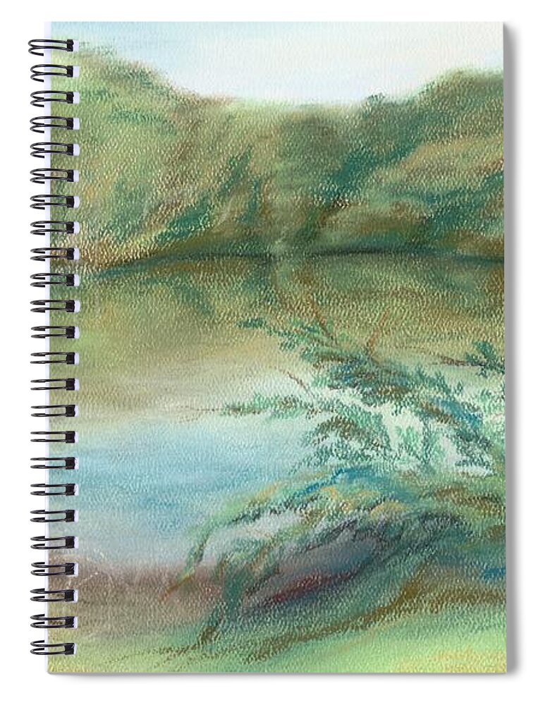 Landscape Spiral Notebook featuring the pastel Waccamaw Dreams by MM Anderson