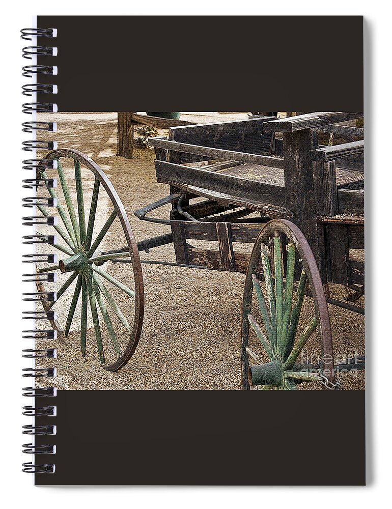 Wagon Spiral Notebook featuring the digital art Wagon Wheels by Kirt Tisdale