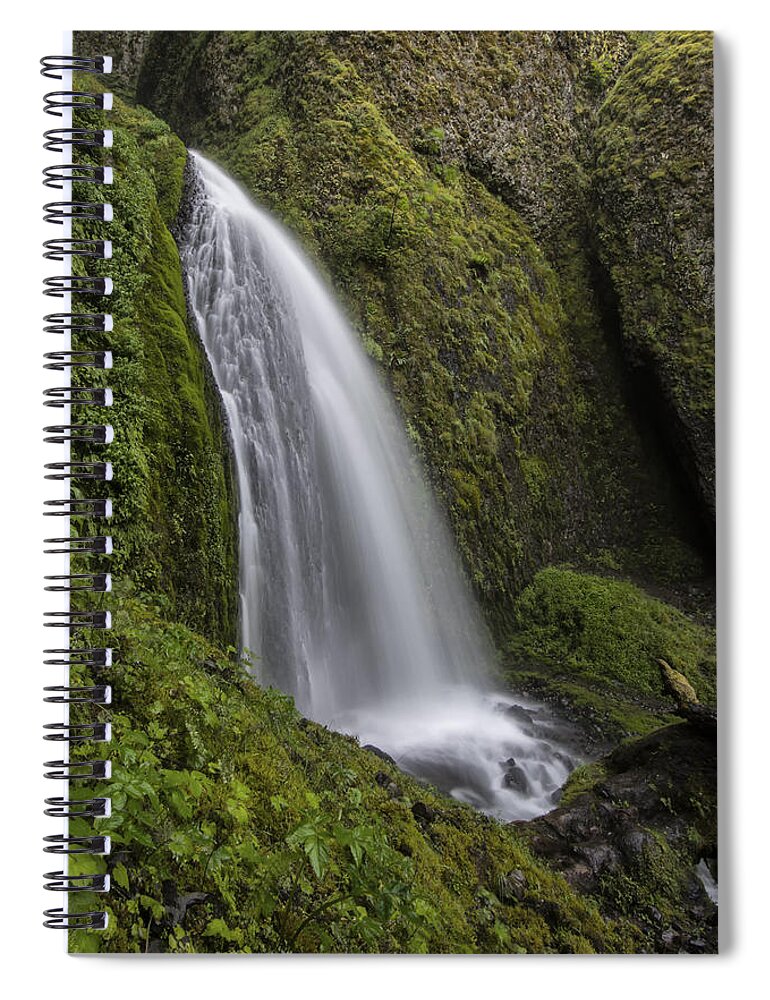 Waterfall Spiral Notebook featuring the photograph Wahkeena Falls by Erika Fawcett