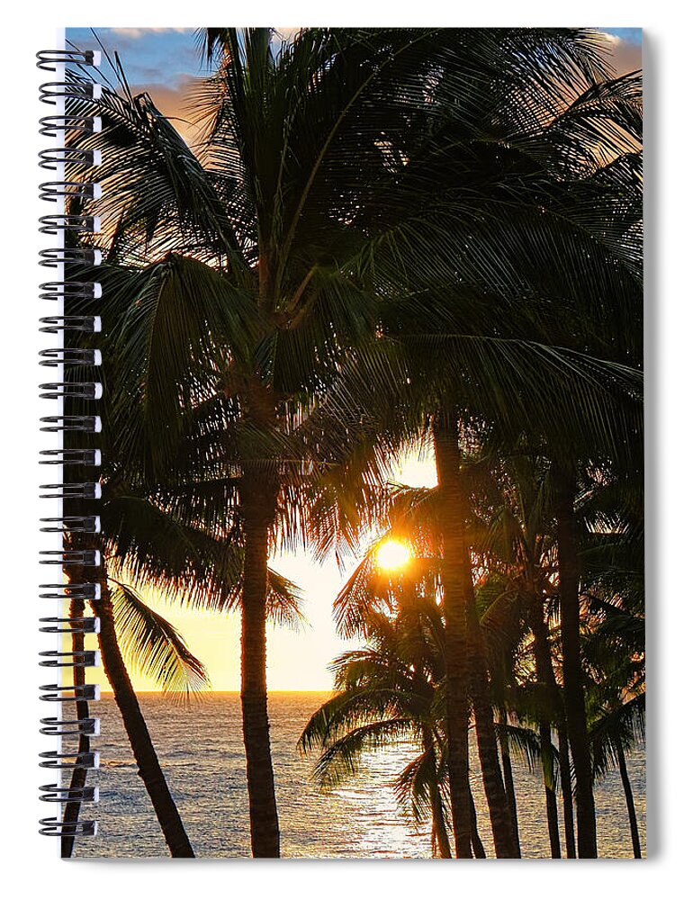 Hawaii Spiral Notebook featuring the photograph Waikoloa Palms by Lars Lentz