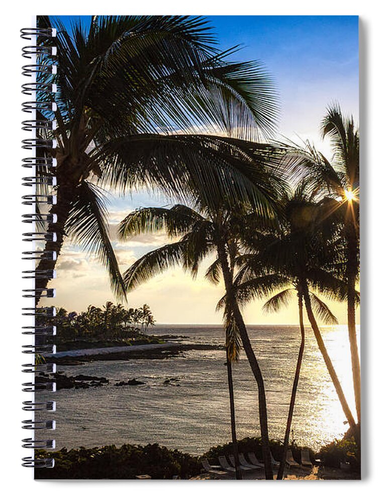 Hawaii Spiral Notebook featuring the photograph Waikoloa Sunset by Lars Lentz