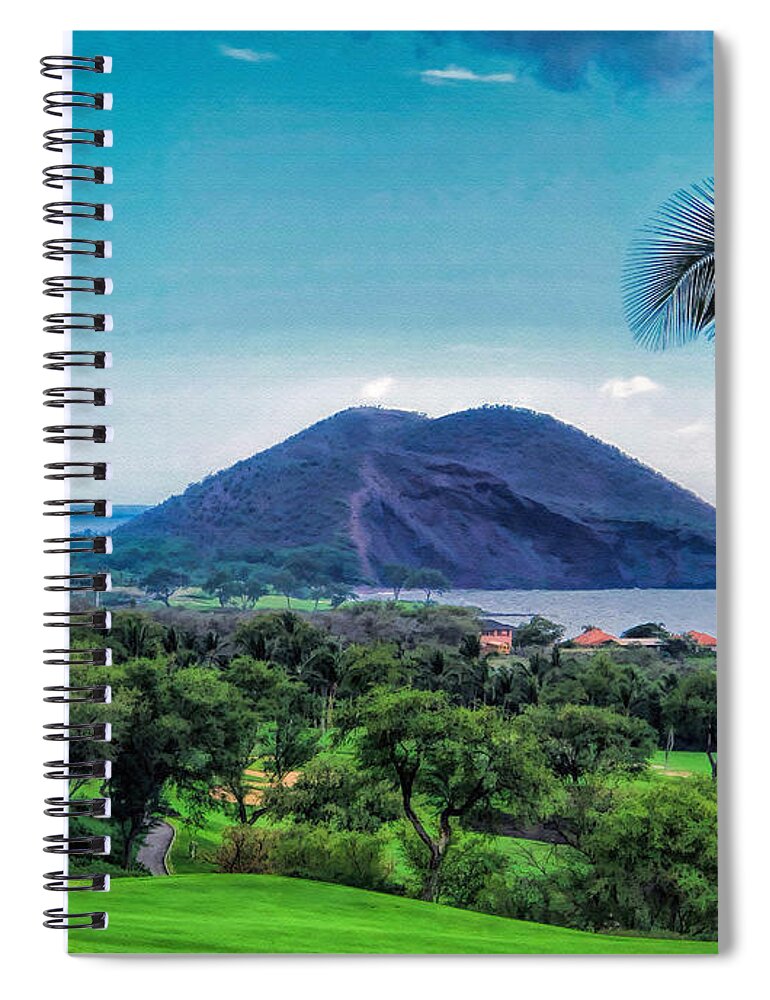 Hawaii Spiral Notebook featuring the photograph Wailea Golf 6 by Dawn Eshelman