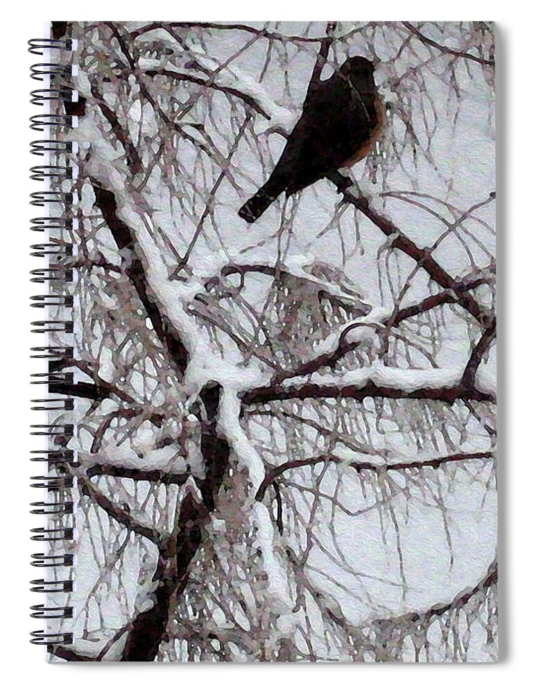 Season Spiral Notebook featuring the photograph Waiting For Spring by Kathy Bassett