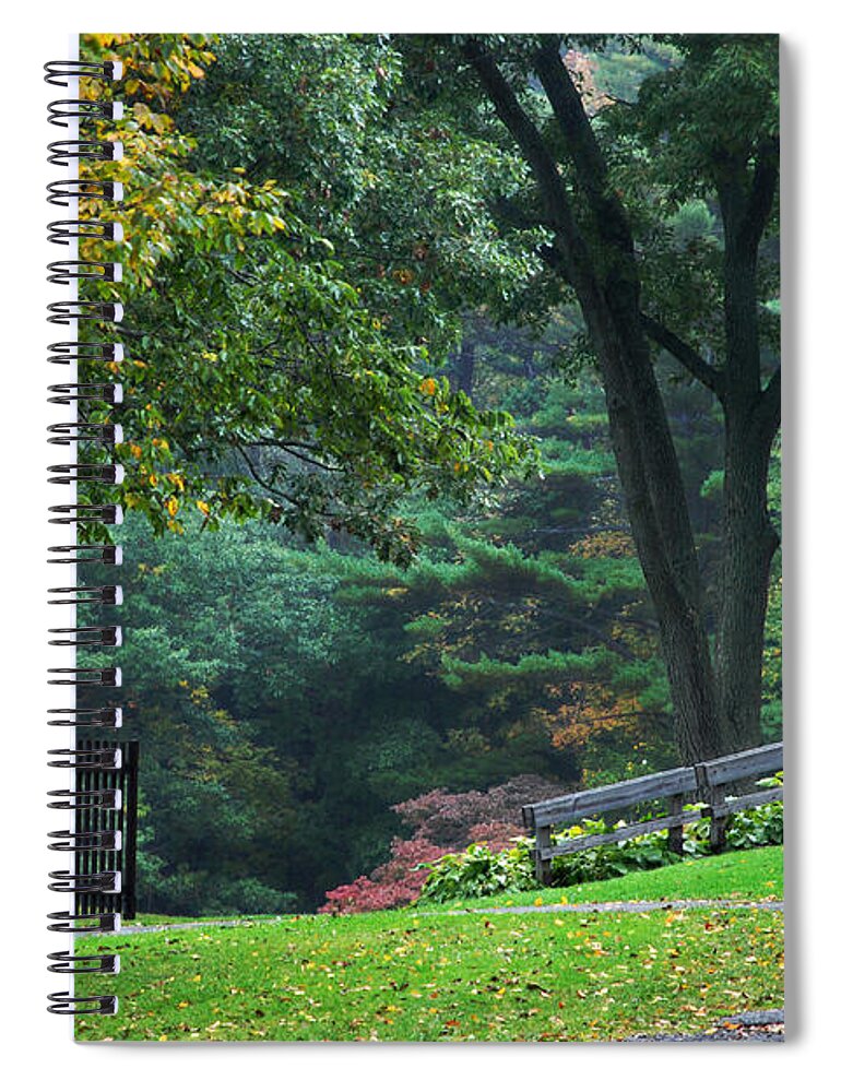 Fall Spiral Notebook featuring the photograph Walk in the Park by Christina Rollo