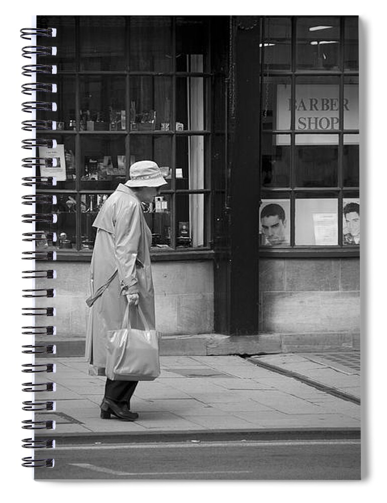 Loneliness Spiral Notebook featuring the photograph Walking down the street by Chevy Fleet