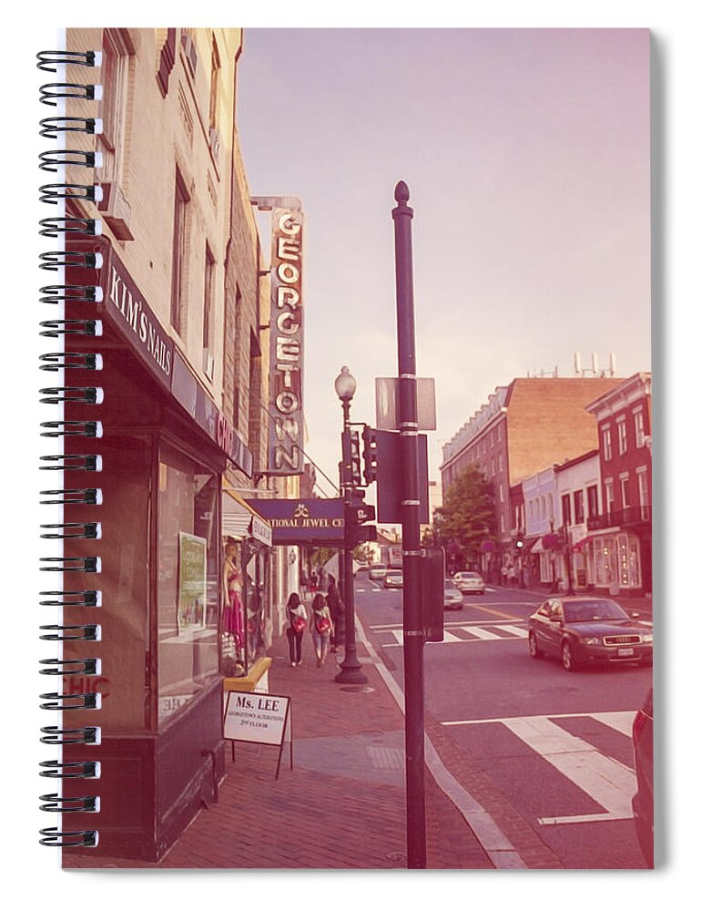 Georgetown Spiral Notebook featuring the photograph Walking in Georgetown by Nicola Nobile