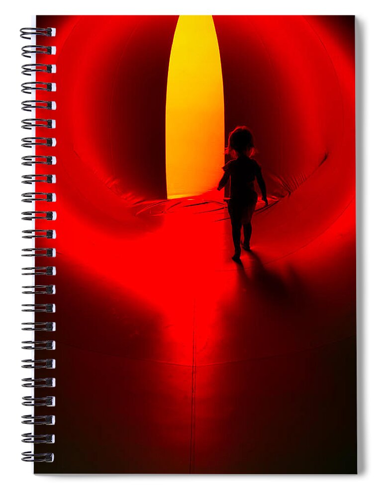 Abstract Spiral Notebook featuring the photograph Walking with Light 8 by Christie Kowalski