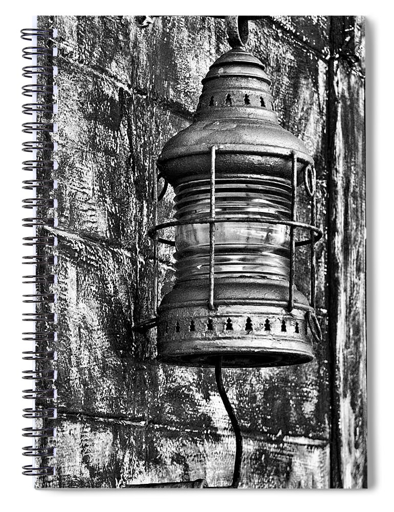 Tarpon Springs Spiral Notebook featuring the photograph Wall Lantern by Bill Barber