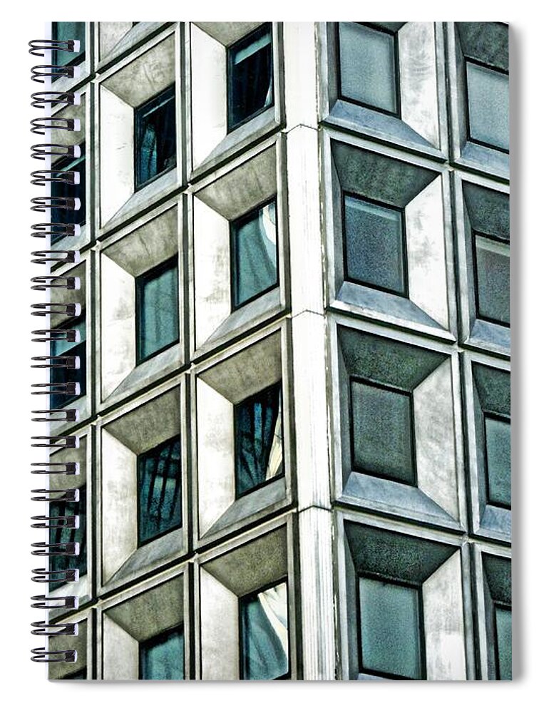 Manhattan Spiral Notebook featuring the photograph Wall Street Building by Joan Reese