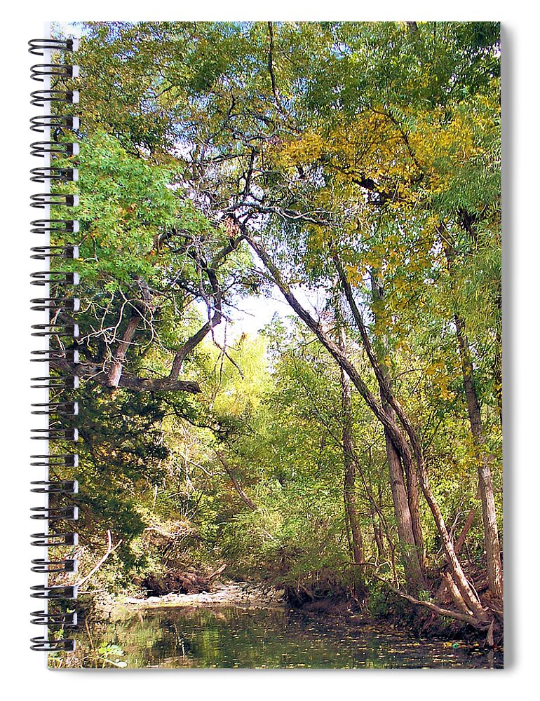 Walnut Creek Spiral Notebook featuring the painting Walnut Creek by Troy Caperton