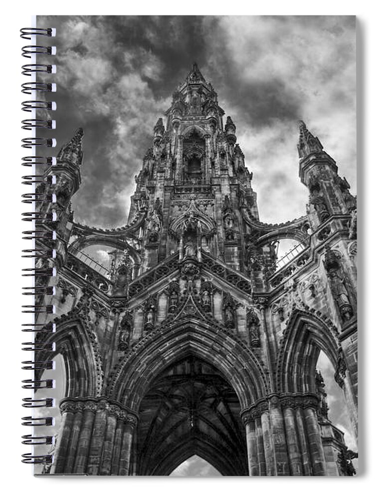 Edinburgh Spiral Notebook featuring the photograph Walter Scott Monument by Jason Politte