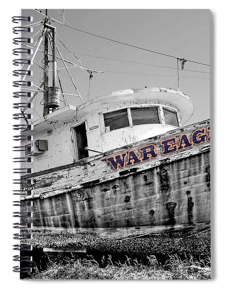 Alabama Spiral Notebook featuring the digital art War Eagle Born Free by Michael Thomas