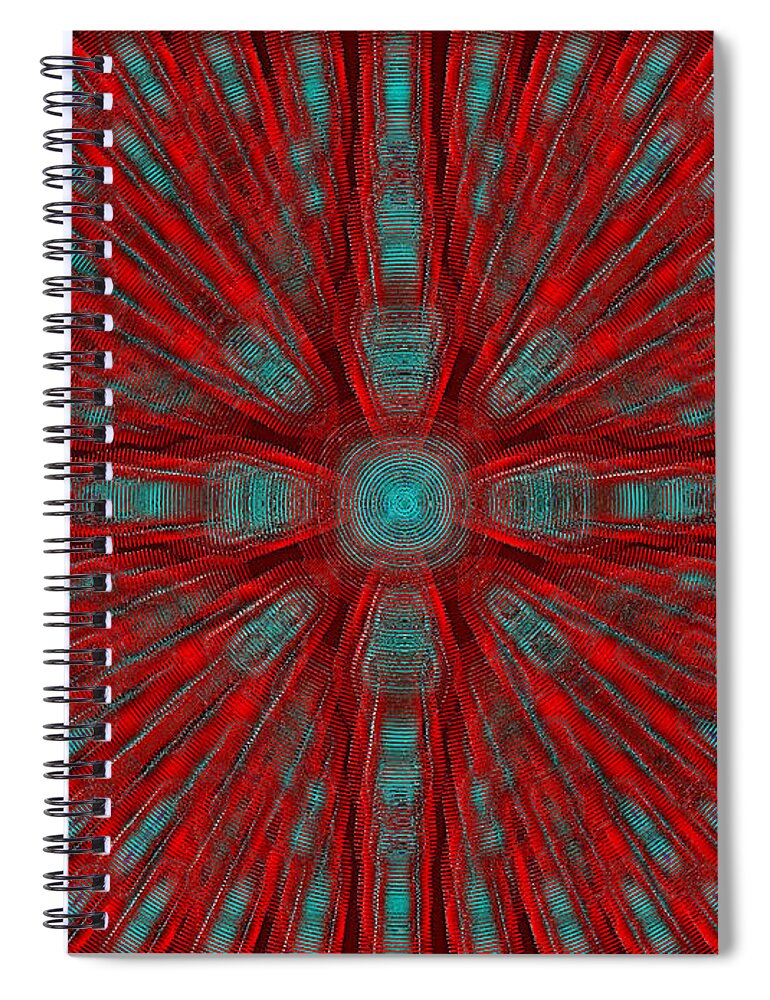 Lattice Spiral Notebook featuring the digital art Warp Factor One by Stan Reckard