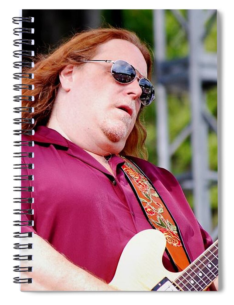 Music Spiral Notebook featuring the photograph Warren Haynes by Angela Murray