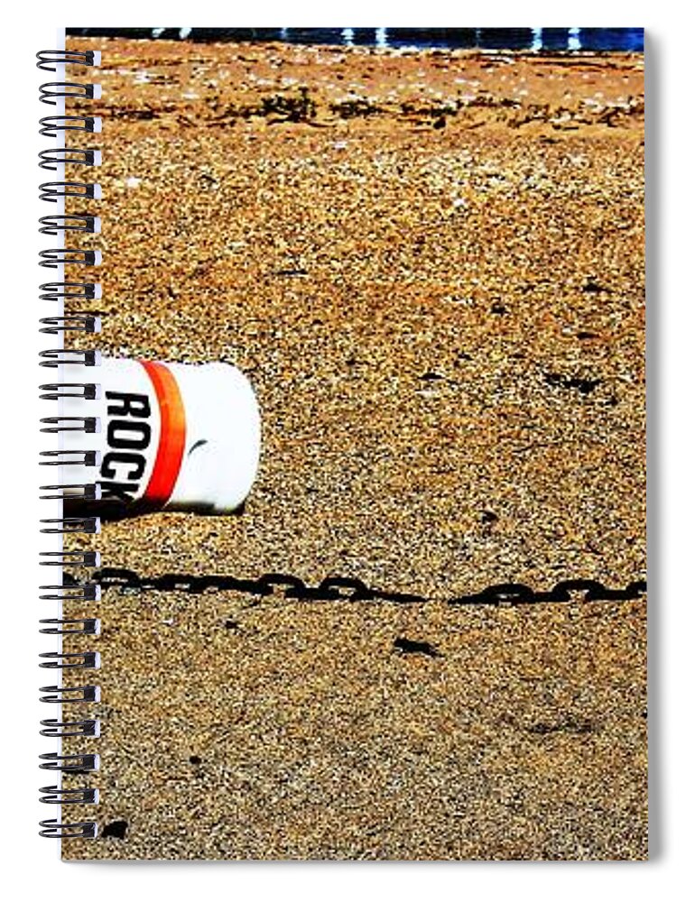 Sand Spiral Notebook featuring the photograph Washed A Shore by Judy Palkimas