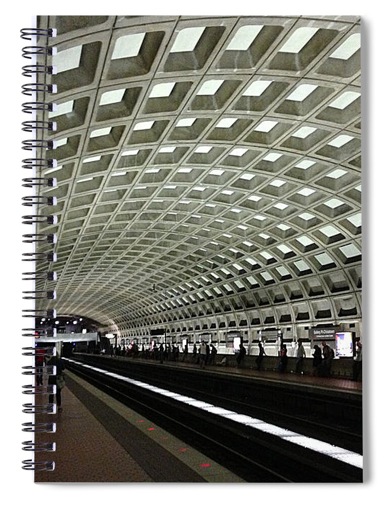 Washington Spiral Notebook featuring the photograph Washington Metro by Richard Reeve
