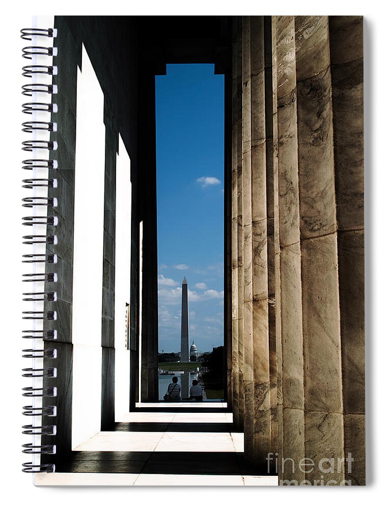 Washington Spiral Notebook featuring the photograph Washington Monument Color by Angela DeFrias