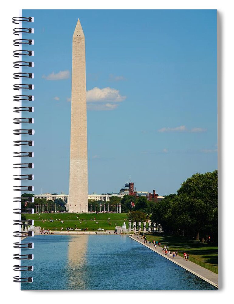 Washington Spiral Notebook featuring the photograph Washington Monument Reflection by Kenny Glover