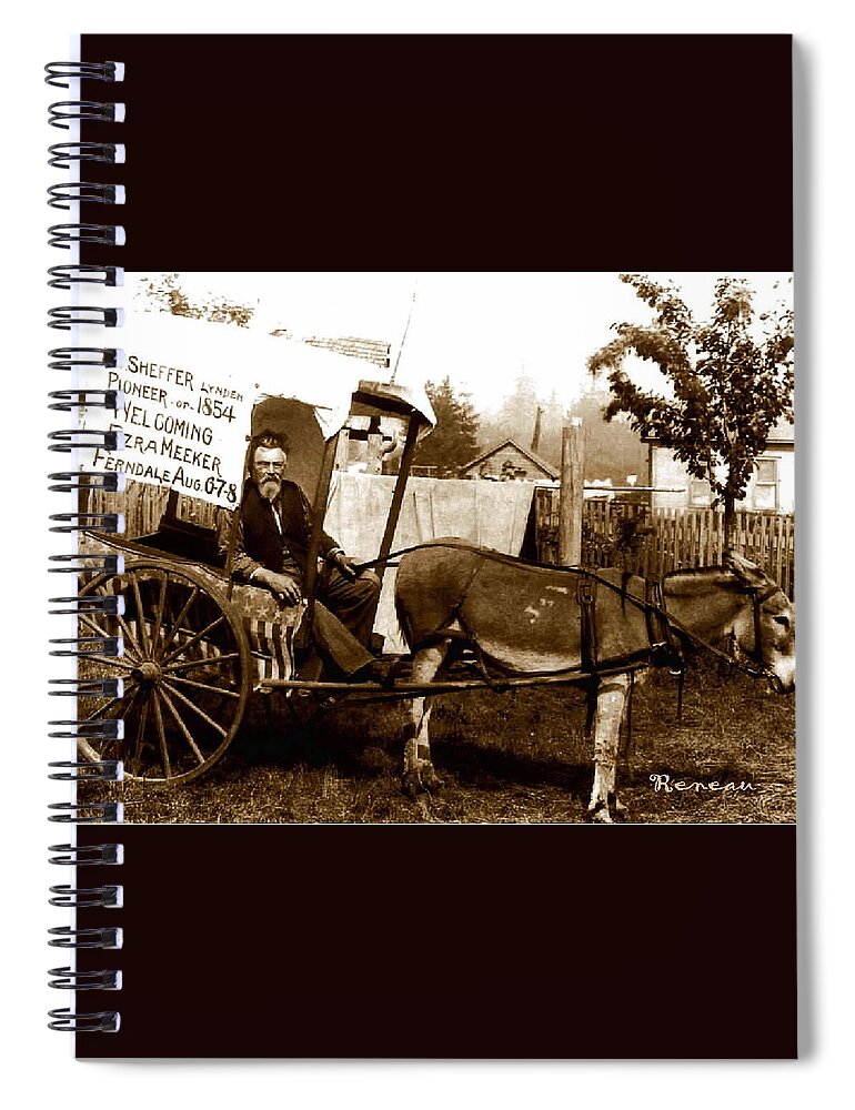 Pioneer Spiral Notebook featuring the photograph Washington State Pioneer by A L Sadie Reneau
