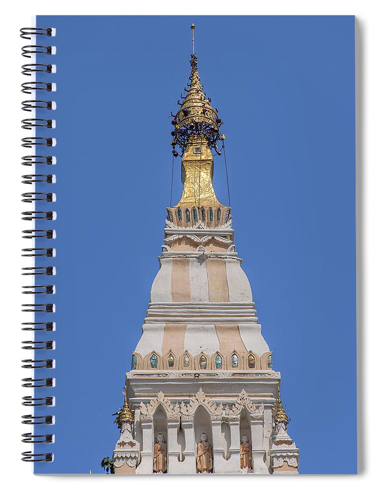 Scenic Spiral Notebook featuring the photograph Wat Chedi Liem Chedi Liem Pinnacle DTHCM0823 by Gerry Gantt
