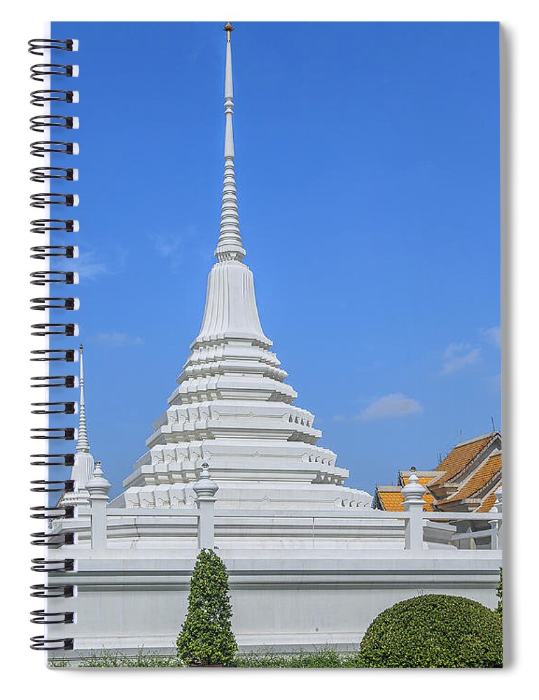Temple Spiral Notebook featuring the photograph Wat Pariwas Chedi DTHB1949 by Gerry Gantt