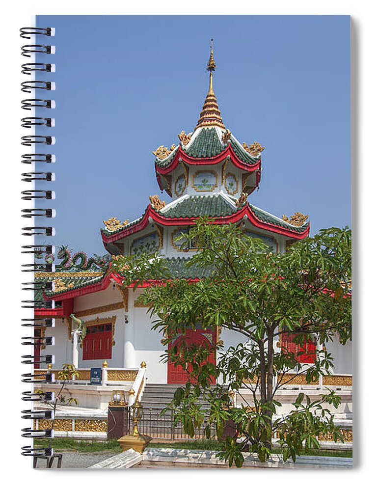 Temple Spiral Notebook featuring the photograph Wat Thung Setthi Chinese Shrine DTHB1561 by Gerry Gantt