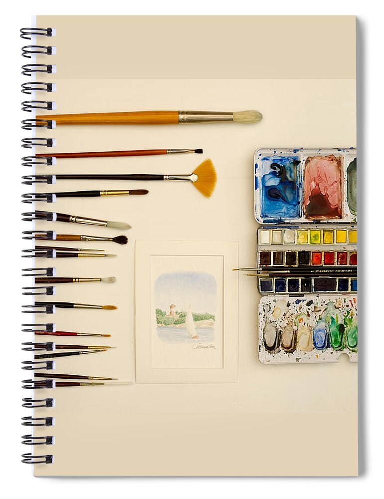 Water-colours Spiral Notebook featuring the photograph Water-colours by Torbjorn Swenelius