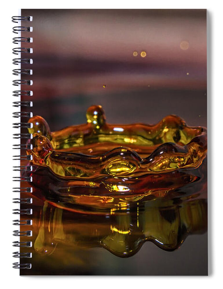 Water Drop Spiral Notebook featuring the photograph Water Drop Art by Peter Ciro