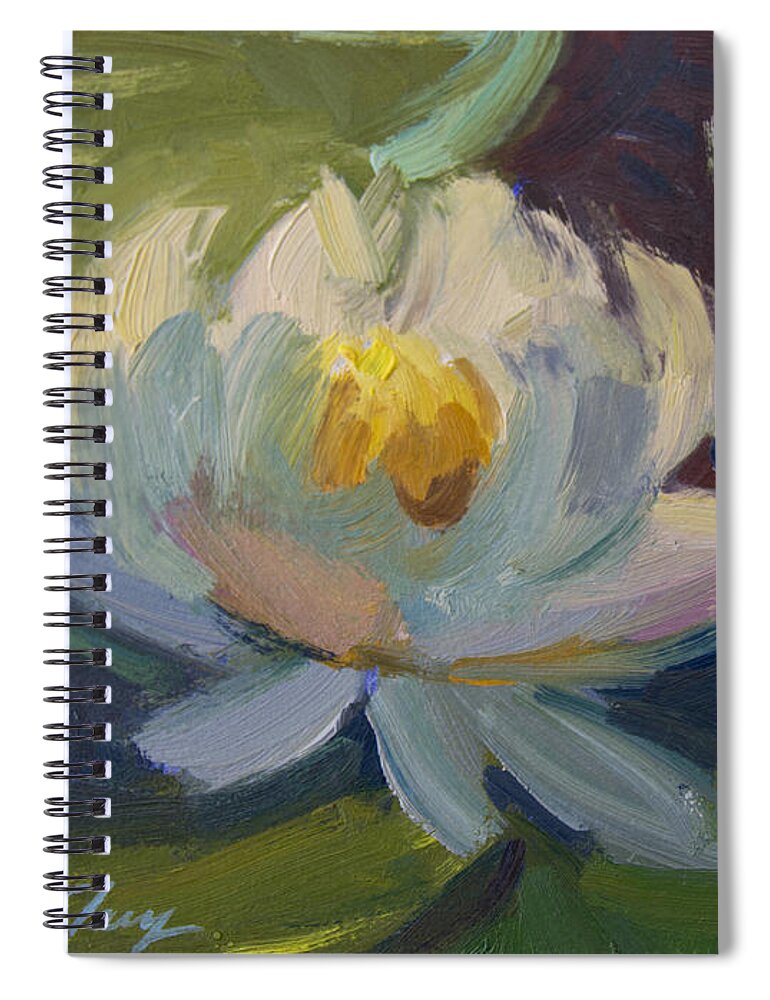 Water Lily Spiral Notebook featuring the painting Water Lily 2 by Diane McClary