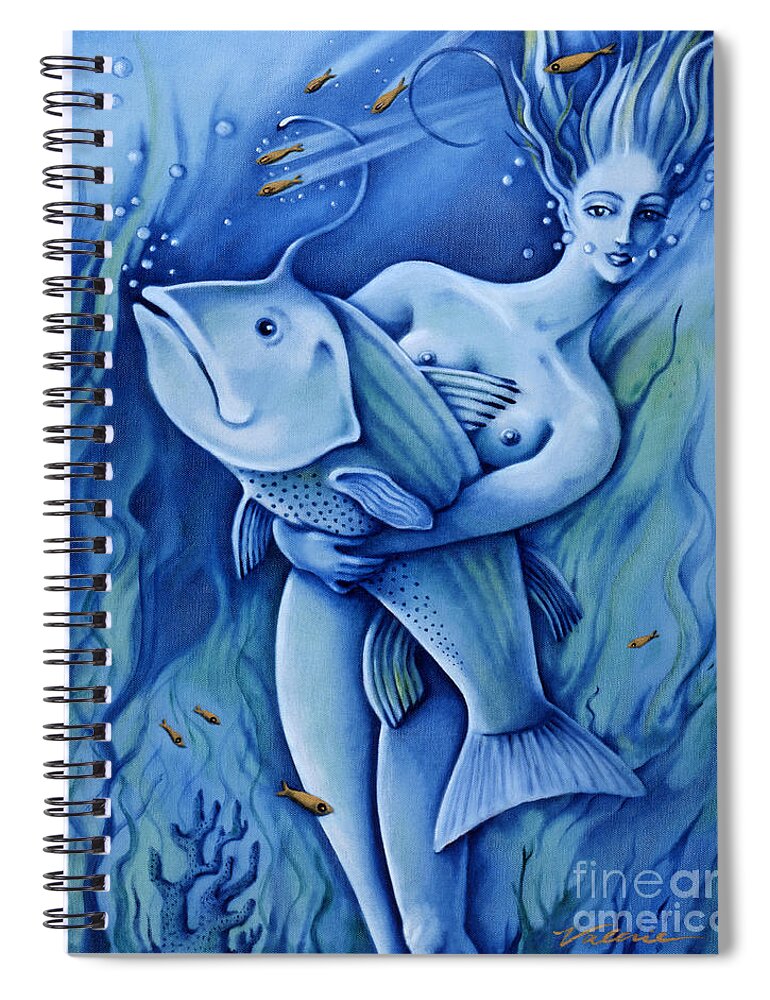 Fantasy Spiral Notebook featuring the painting Water by Valerie White